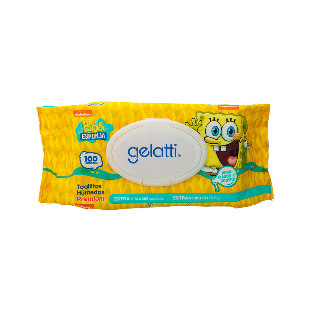 Toallas Húmedas Bob Esponja XG Gelatti