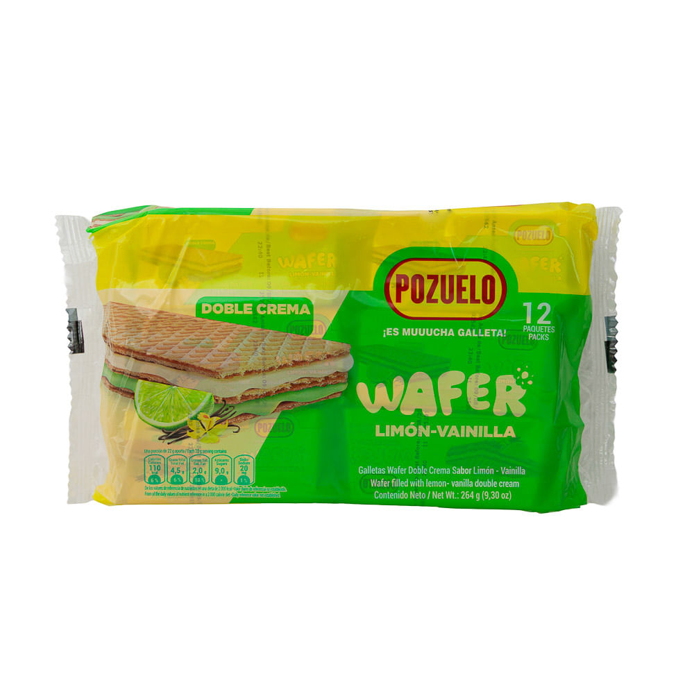 Galleta Wafer Limón Vainilla Pozuelo