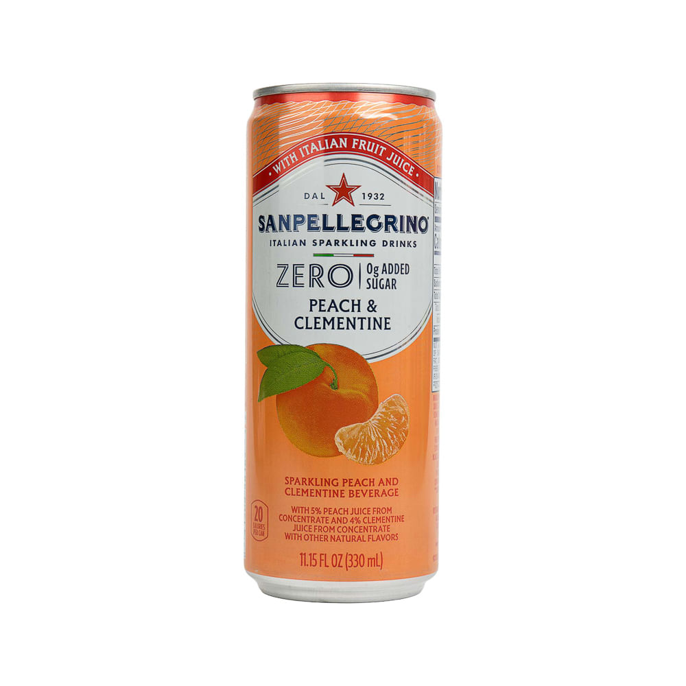Agua Mineral Zero Durazno Y Mandarina San Pellegrino