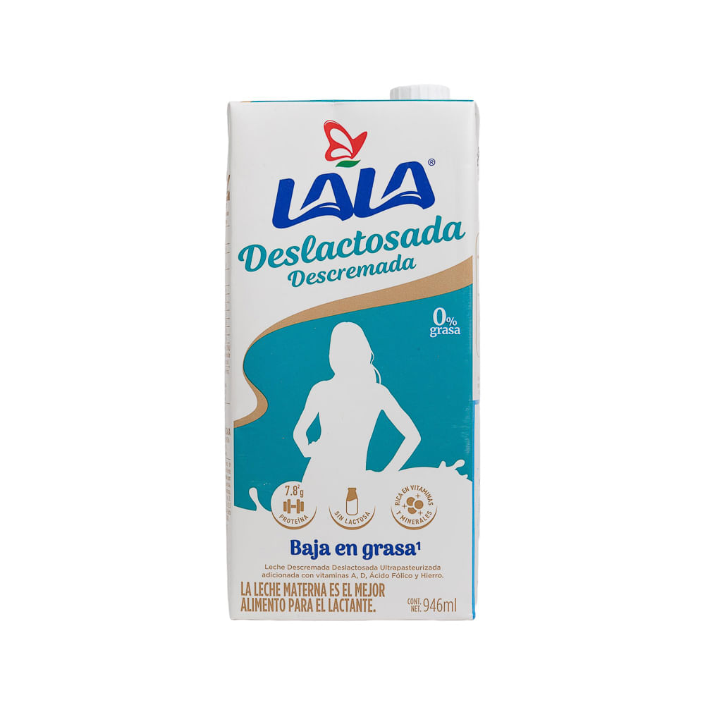 Leche UHT Deslactosada Descremada Lala