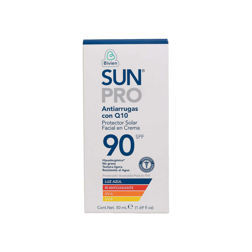 Protector Solar Facial Antiarrugas 90 Spf Bivien