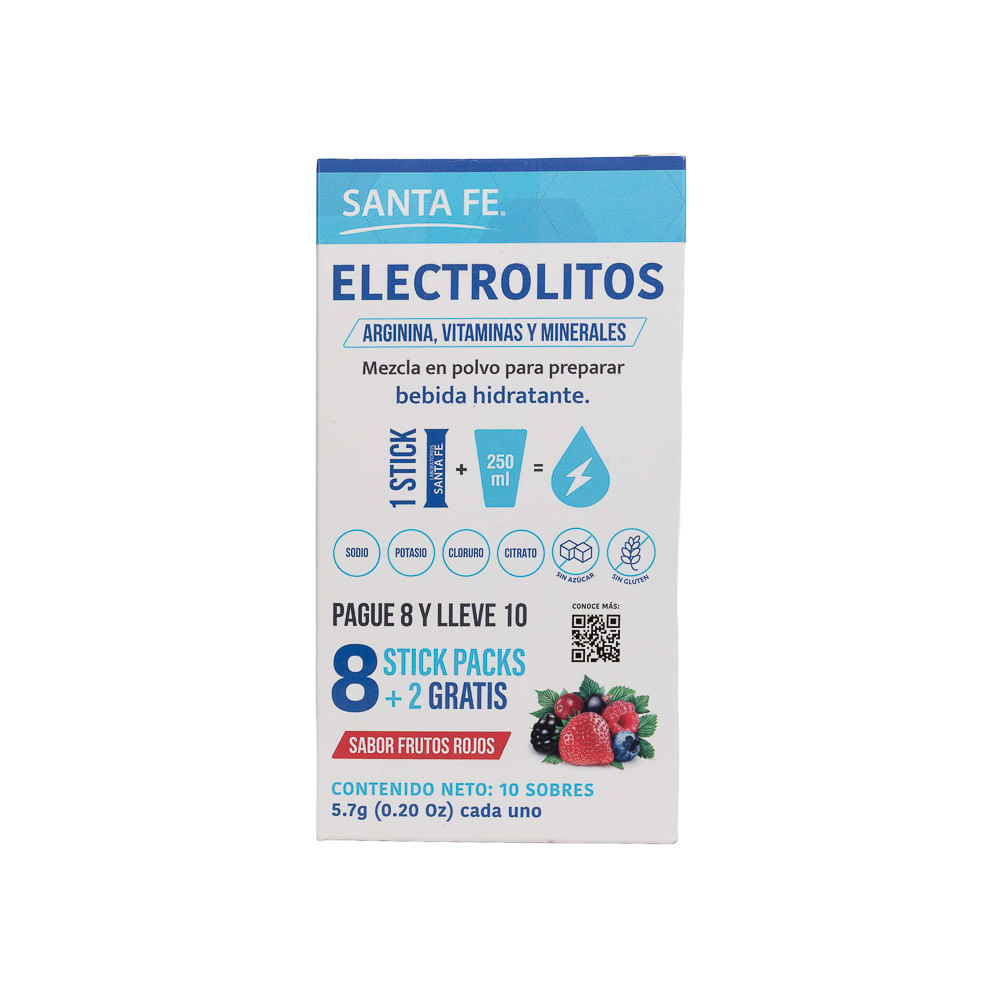 Electrolitos Frutos Rojos Santa Fe