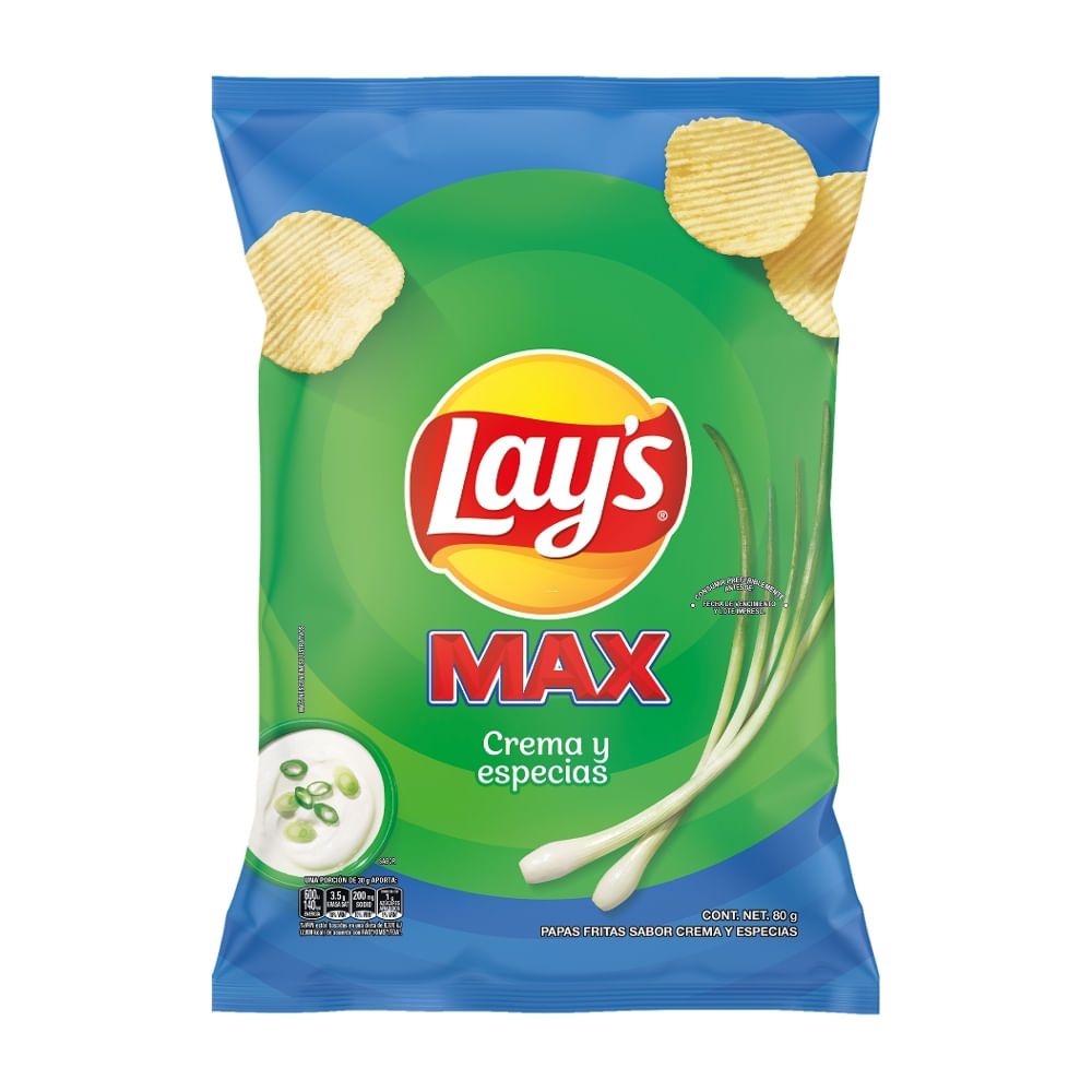 Papalinas Crema Y Especias Lays