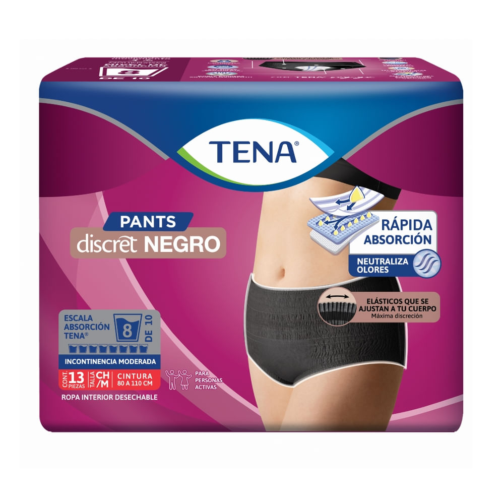 Tena Ropa Interior Pants Talla M Discret Negro