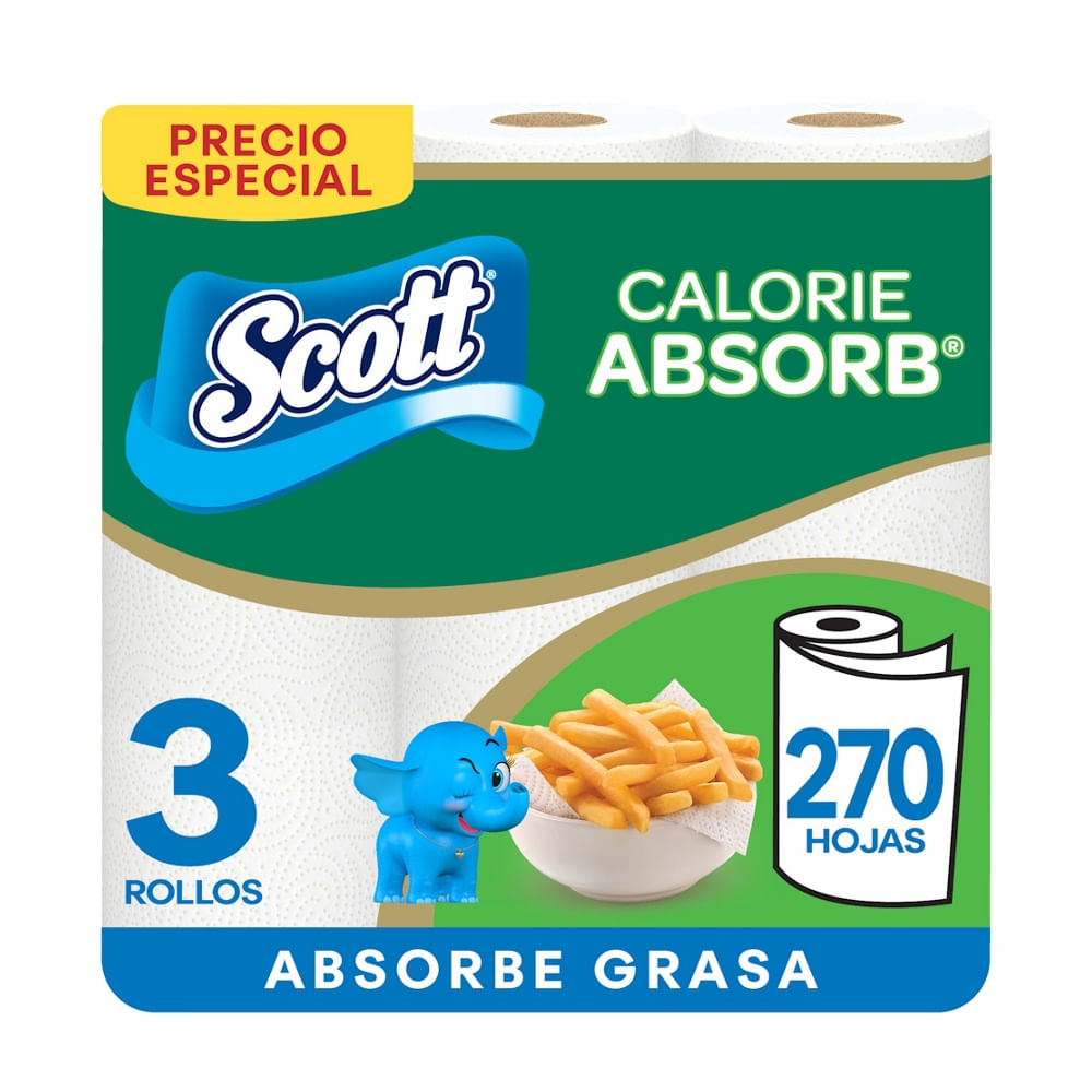 Mayordomo Doble Hoja Calorie Absob Scott 90hjs.