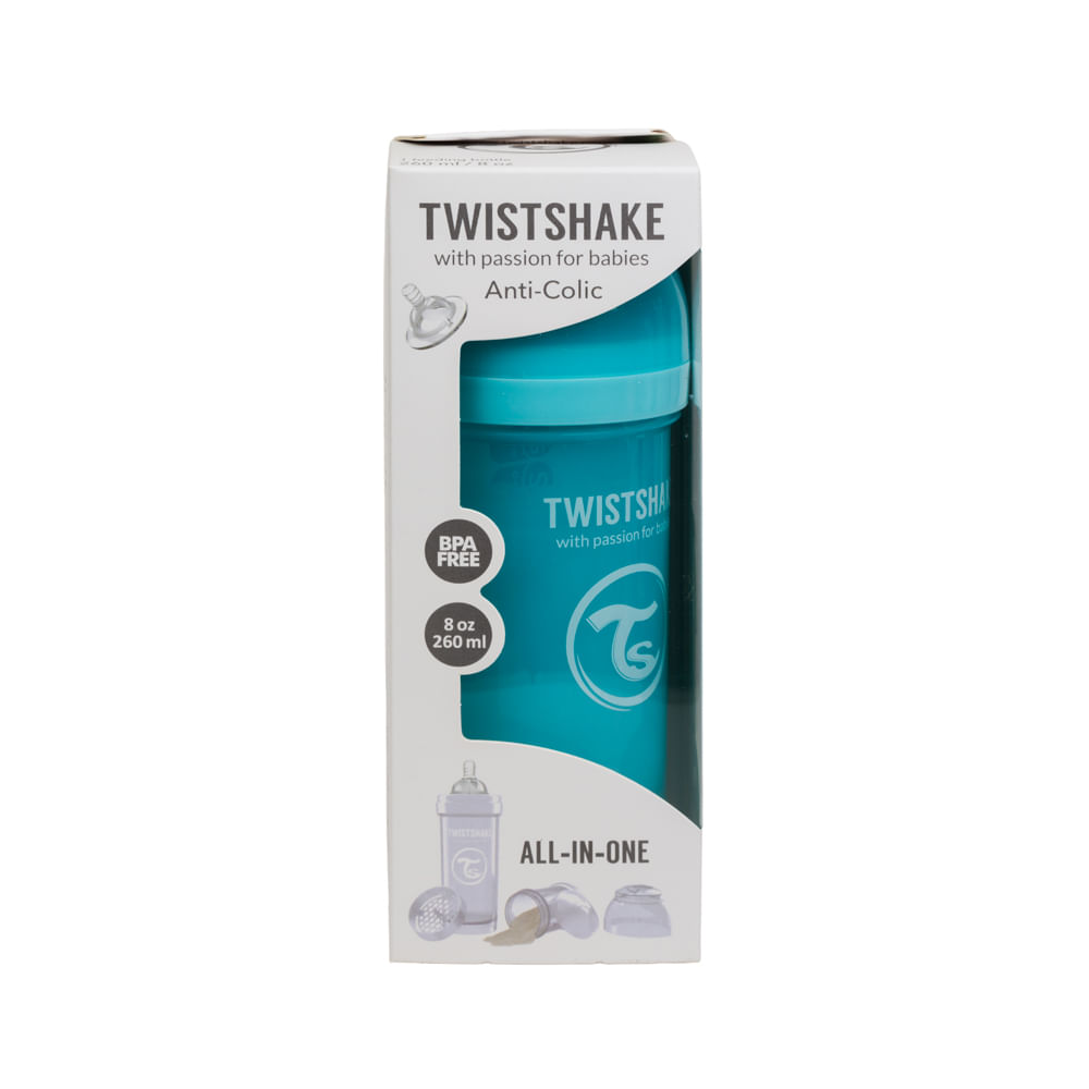 Biberón Anticólico Celeste Twistshake