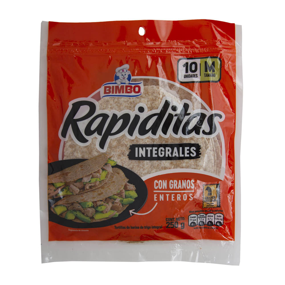 Tortillas Harina Rapiditas Integrales Bimbo