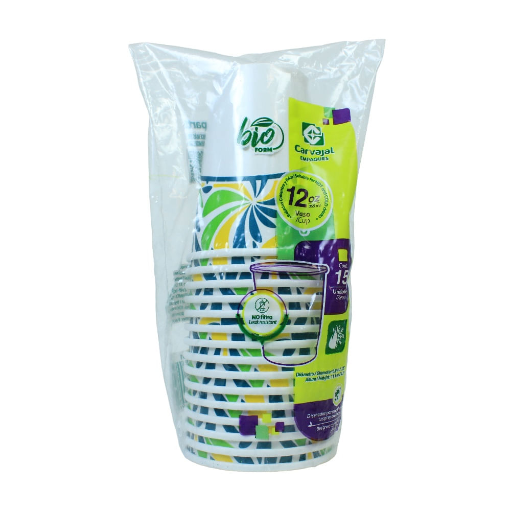 Vaso Desechable 12oz. Bioform