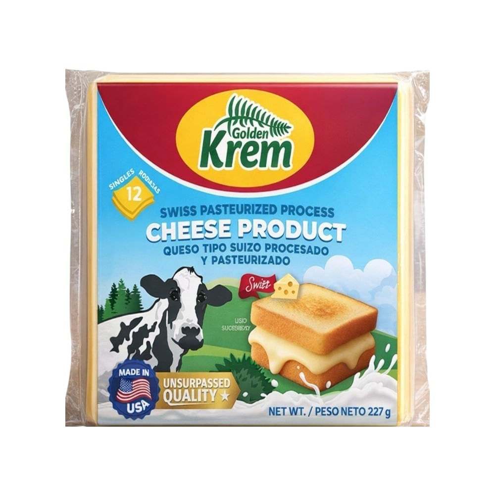 Queso Suizo Rodajado Golden Krem