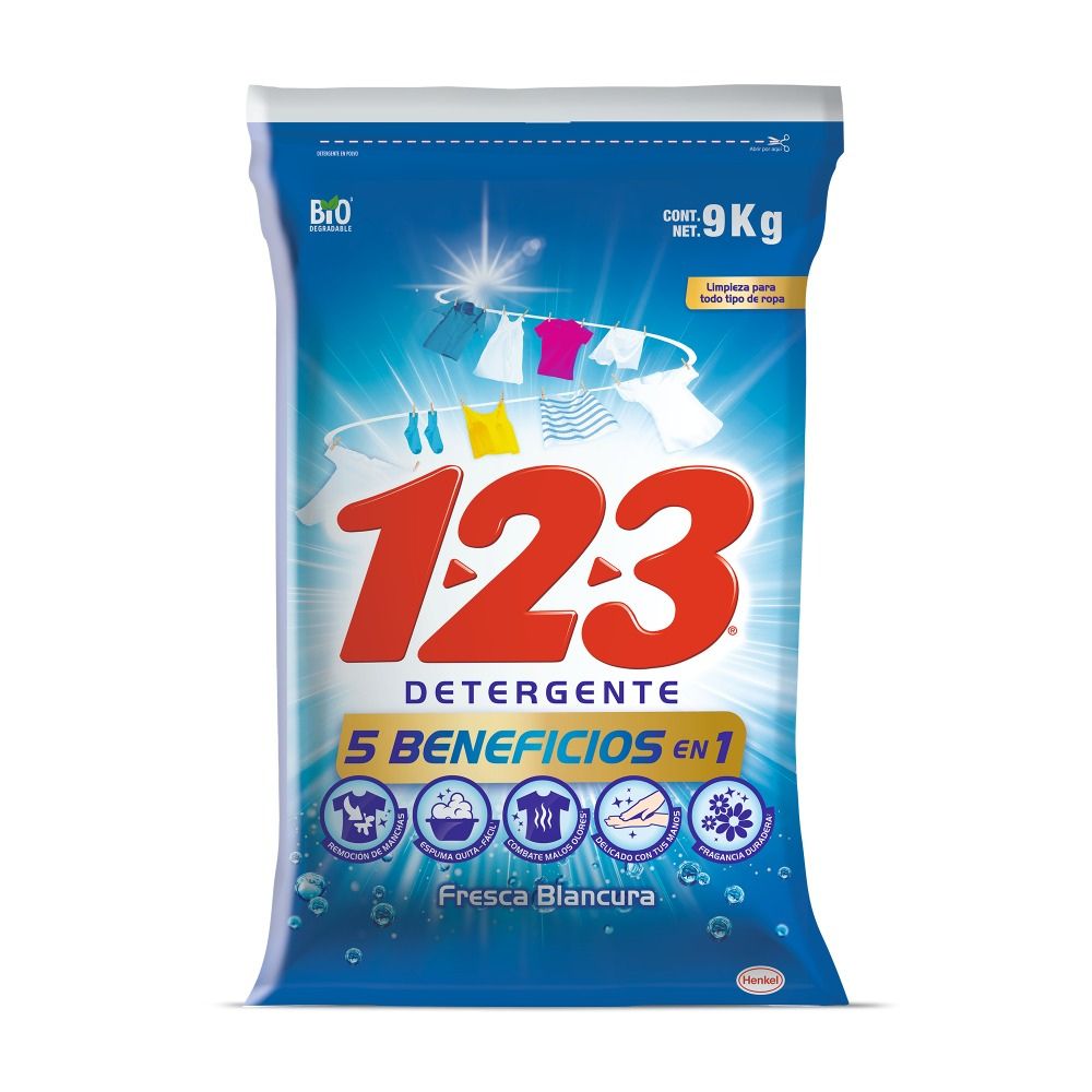 Detergente Polvo Fresca Blancura 1-2-3