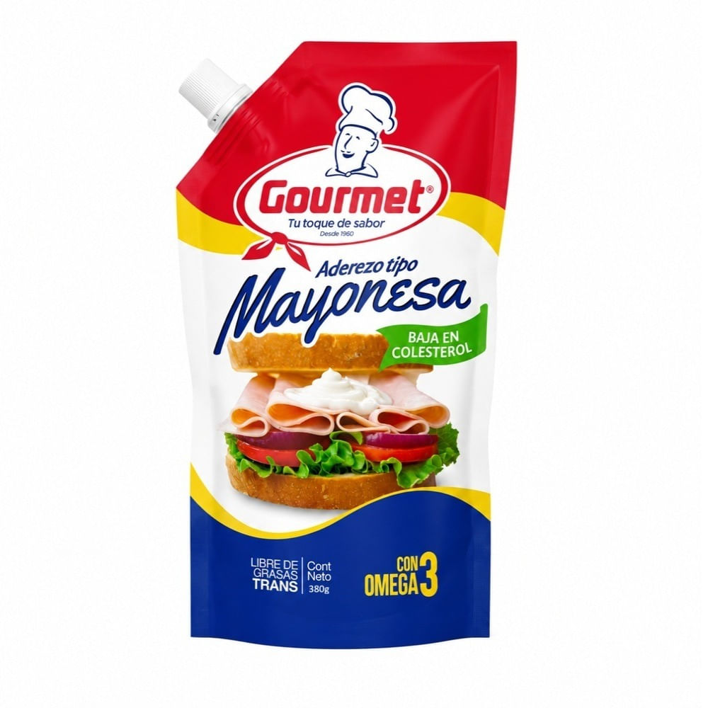 Mayonesa Reducida En Lipidos Y Colesterol Gourmet Doypack