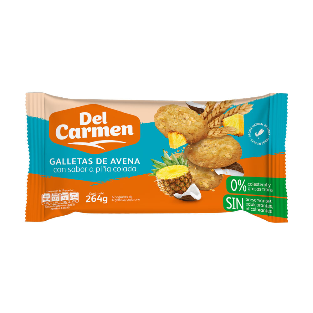 Galleta Avena Piña Colada Del Carmen