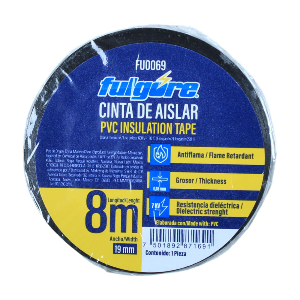 Cinta Aislar 8 M Fulgore