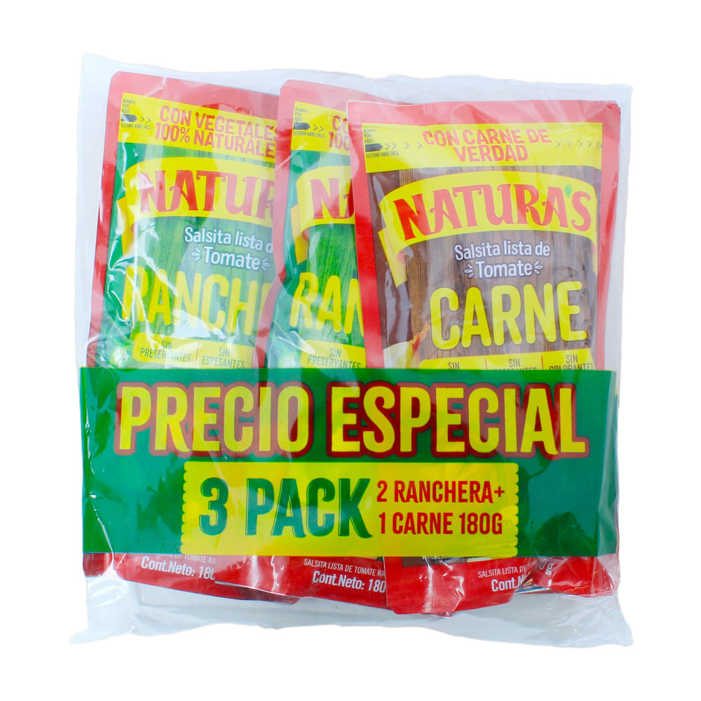 Salsita Tomate Ranchera Carne Naturas
