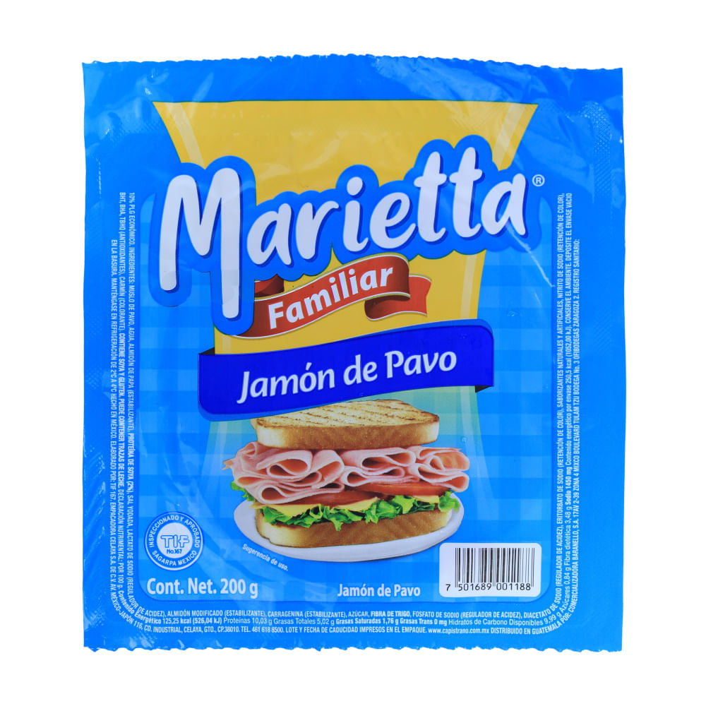 Jamón De Pavo Familiar Marietta