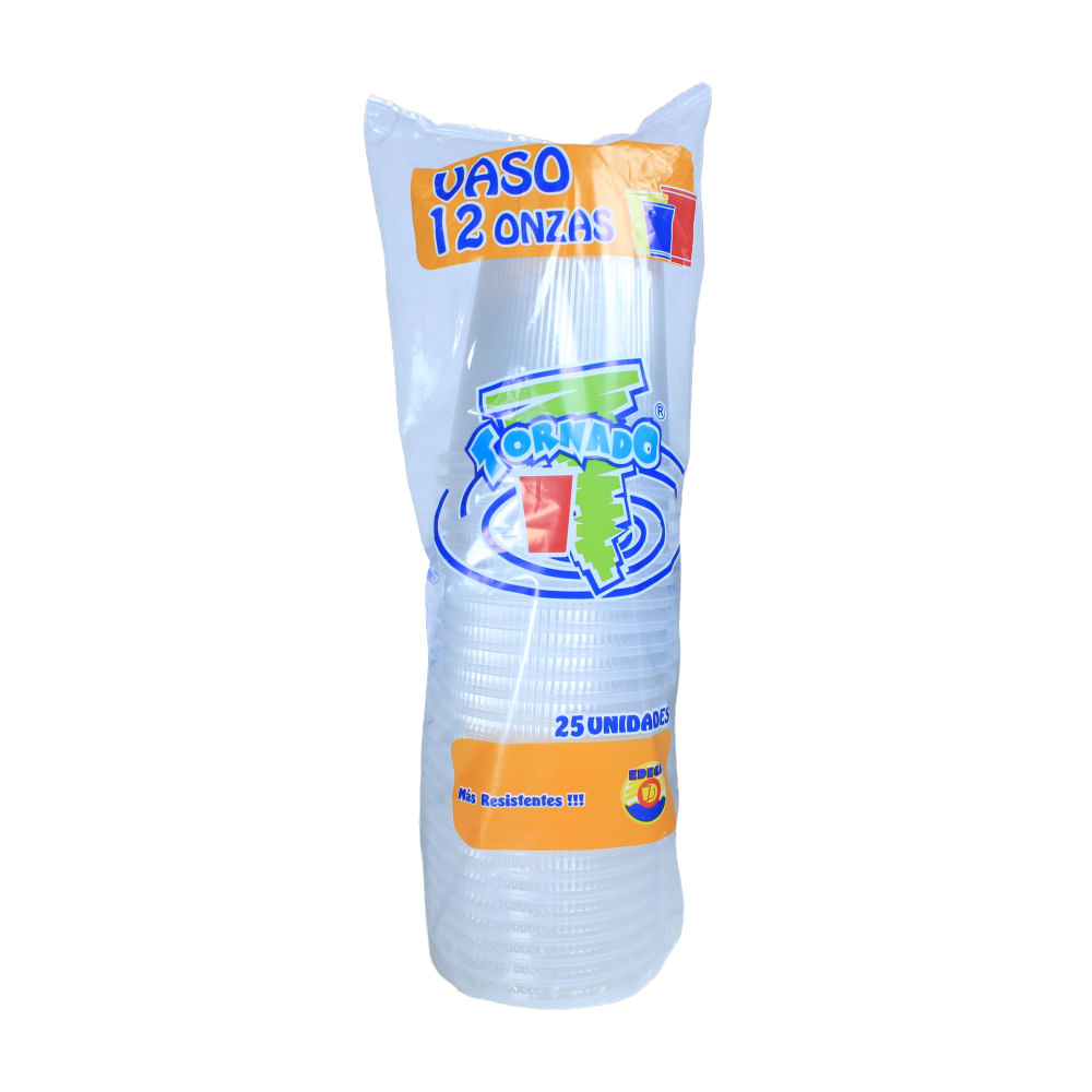 Vaso Desechable No.12 Translucido Tornado