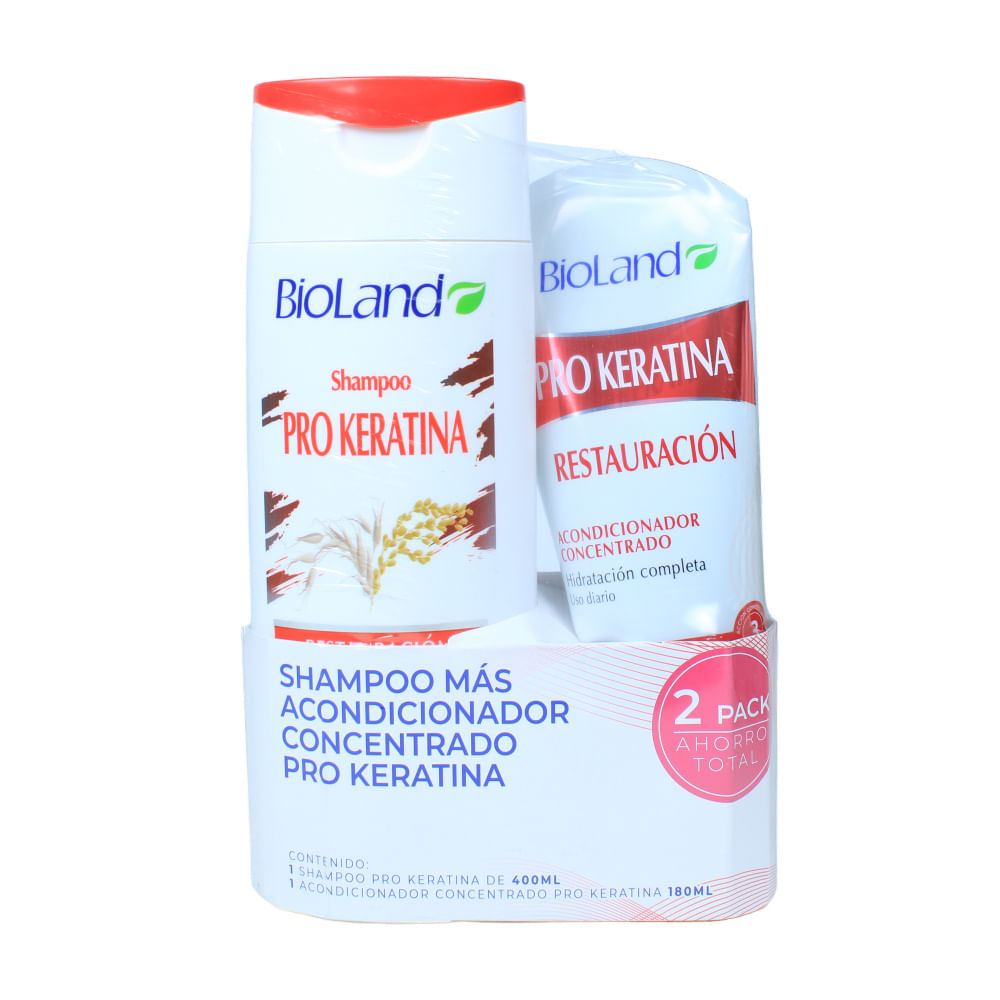 Shampoo Pro Keratina Bioland + Acondicionador