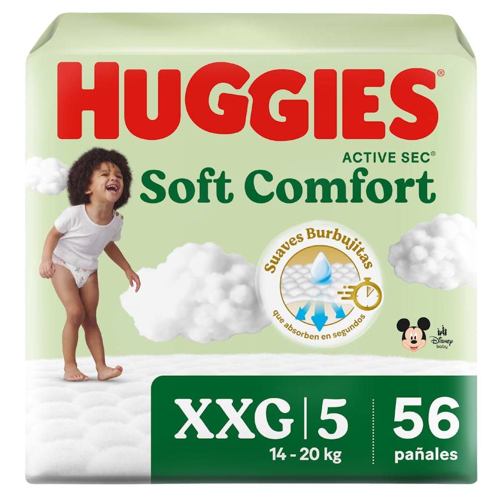 Pañal Desechable Talla XXG/5 Soft Comfort Huggies