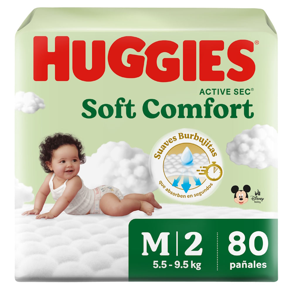 Pañal Desechable Talla M/2 Soft Comfort Huggies