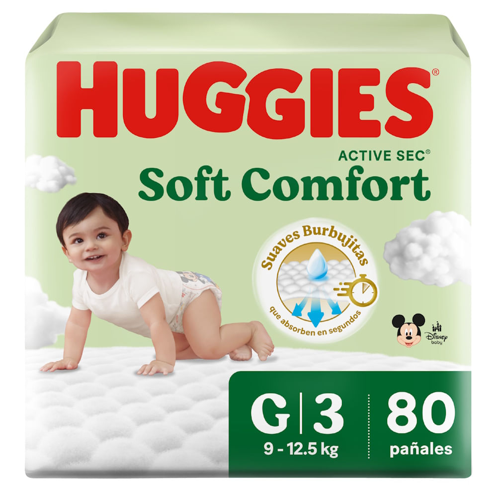 Pañal Desechable Talla G/3 Soft Comfort Huggies