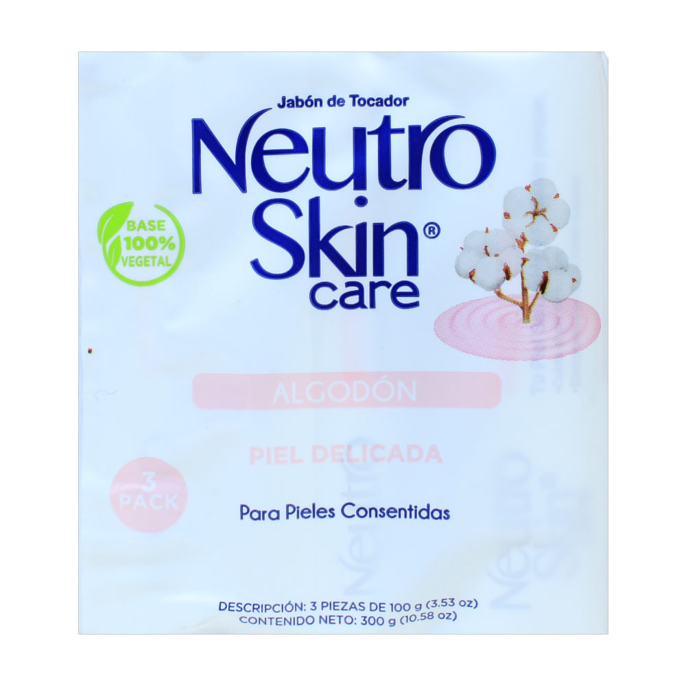 Jabón Pastilla Algodón Neutroskin 3 Pack