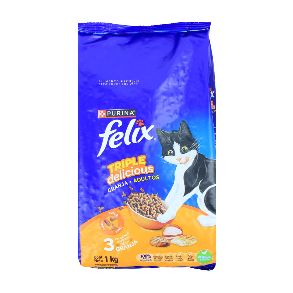 Alimento Gato Triple Delicious Granja Felix