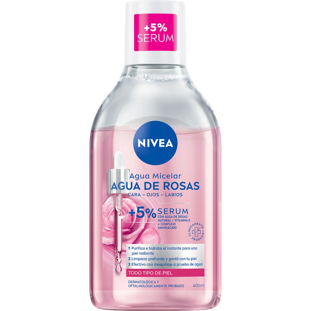 Agua Micelar Desmaquillante Agua Rosas Nivea