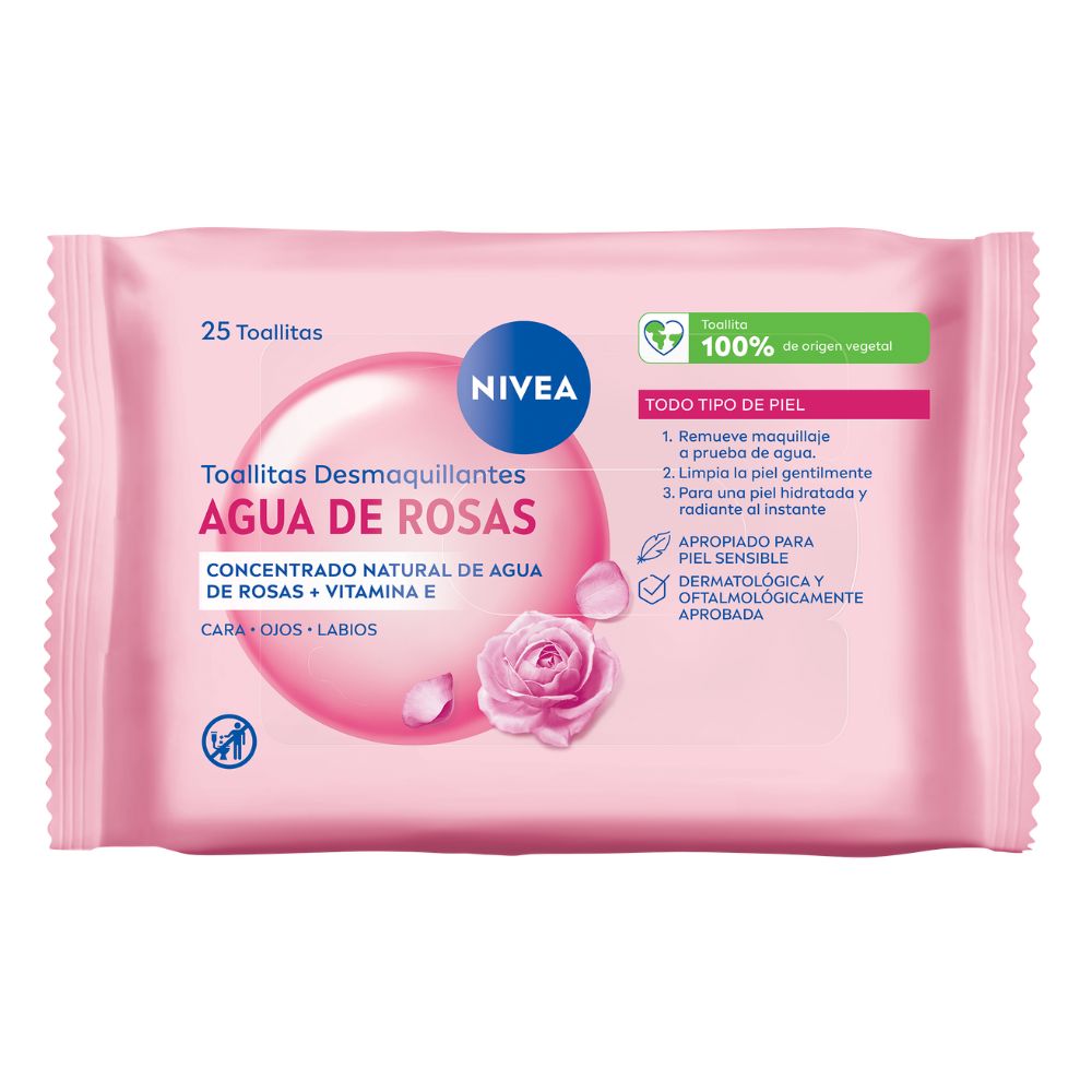 Toalla Desmaquillante Agua De Rosa Micelar Nivea