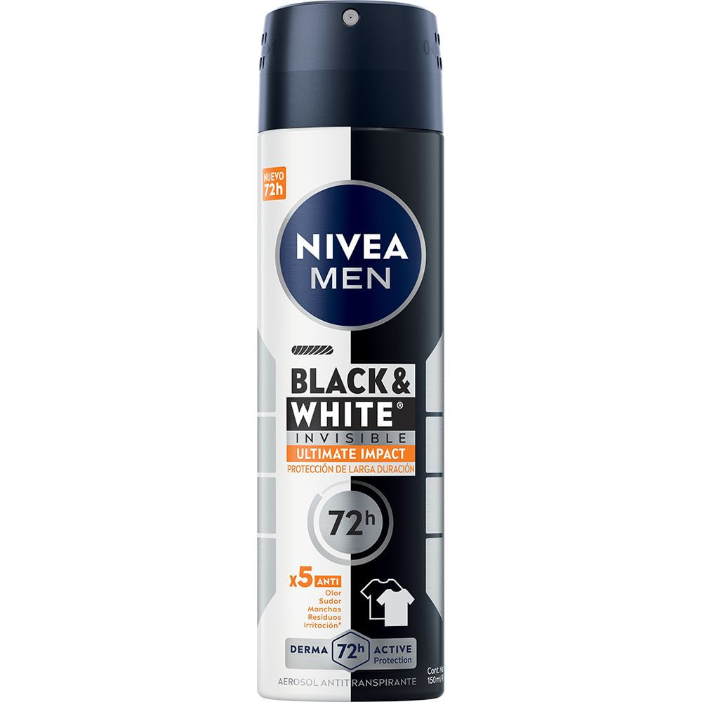 Desodorante Hombre B&W Ultimate Impact Nivea Men Aerosol