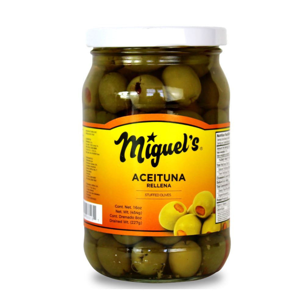 Aceitunas Verdes Rellenas Pimiento Miguels