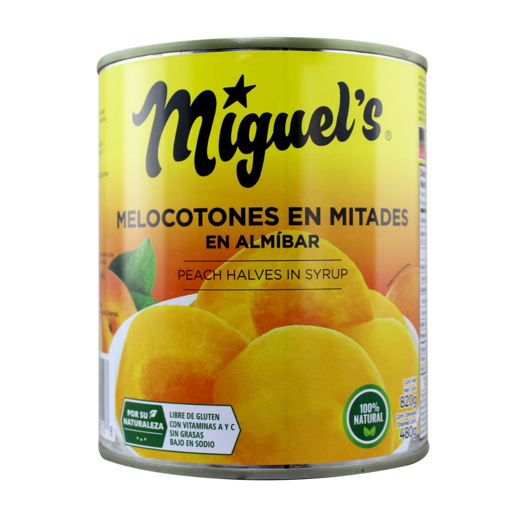 Frutas Almíbar Melocotón Mitades Miguels