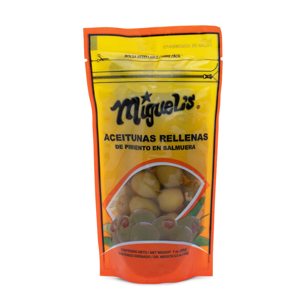Aceitunas Verdes Rellenas Pimiento Miguels Doypack