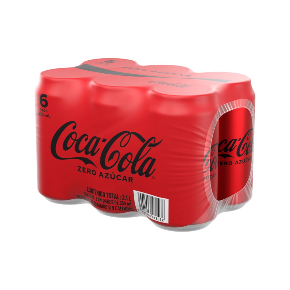 Coca Cola Sin Azúcar Lata 6 Pack