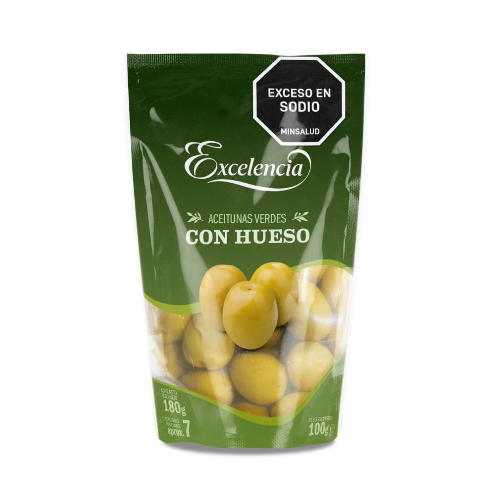 Aceitunas Verdes Con Hueso Excelencia Bolsa