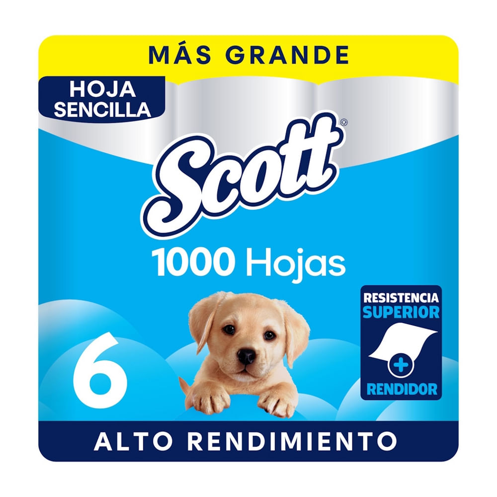 Papel Higiénico 1000 Hojas Sencillas Scott