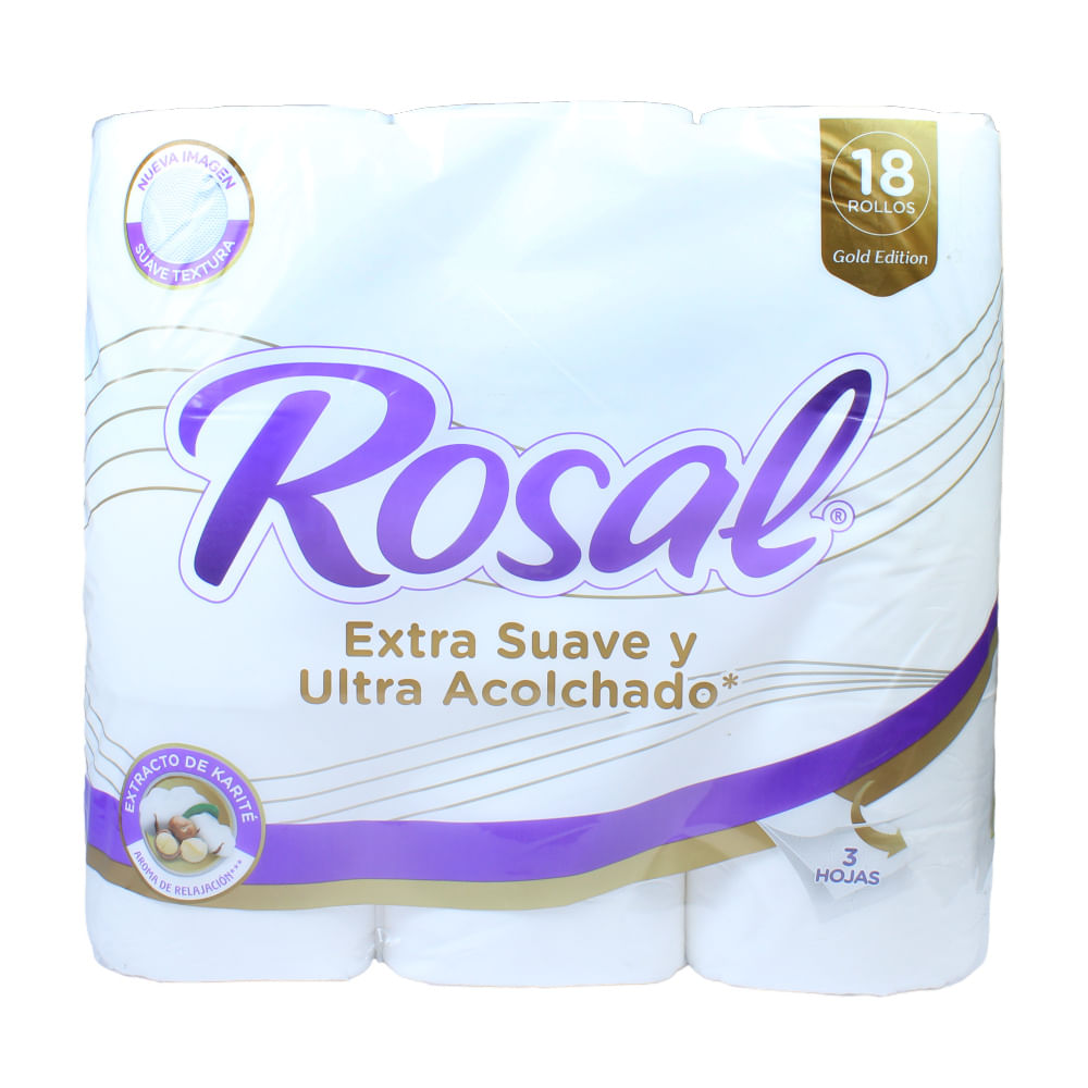 Papel Higiénico Triple Hoja Extra Suave Rosal