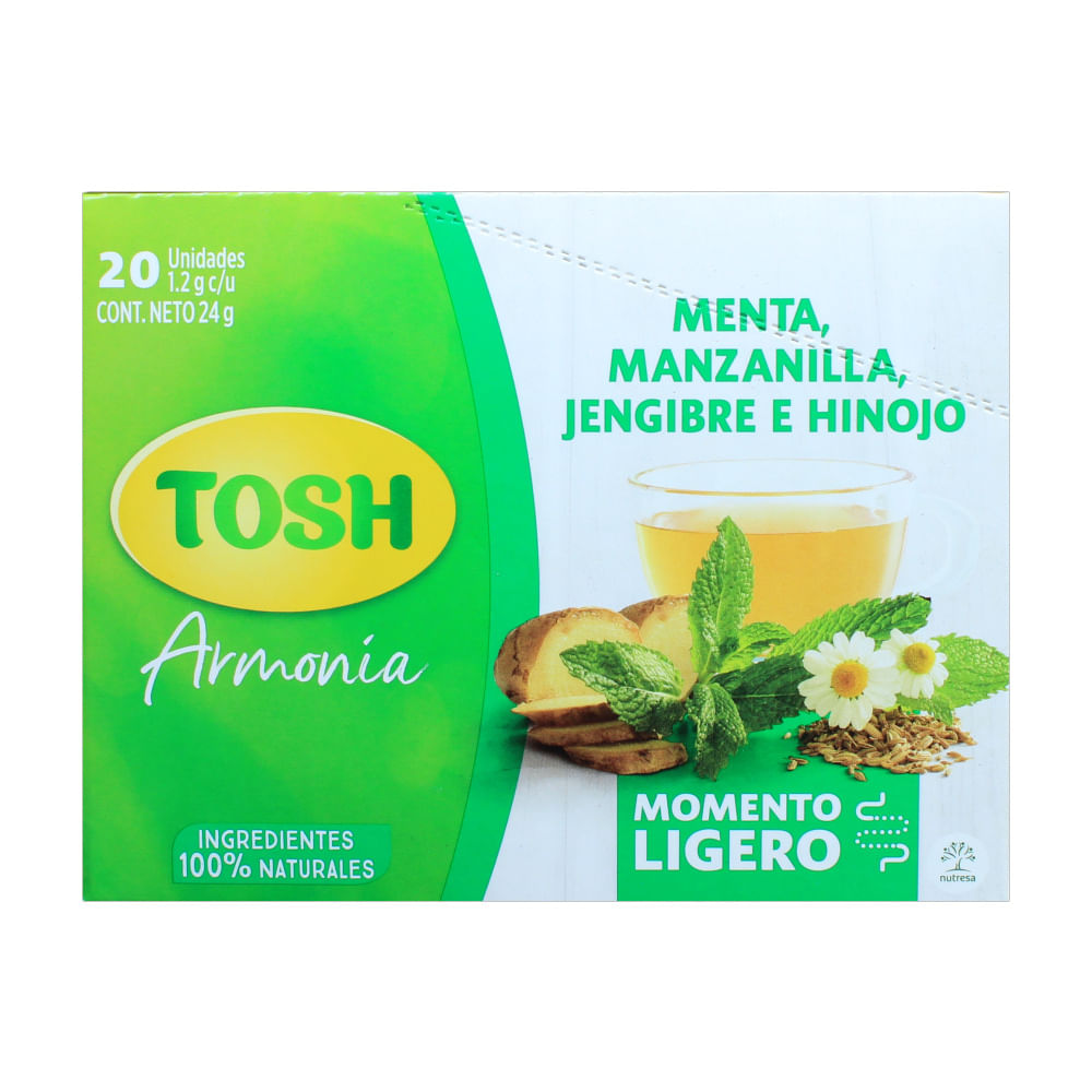 Té Menta Manzanilla Jengibre E Hinojo Tosh