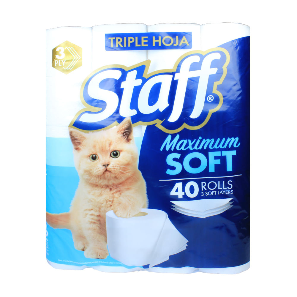 Papel Higiénico Triple Hoja Maximum Soft Staff