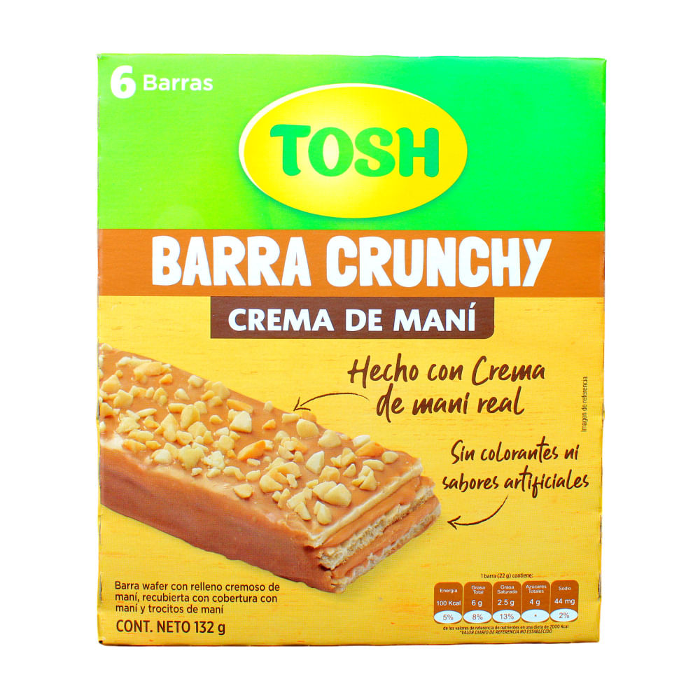 Barras Cereal Crema De Maní Tosh