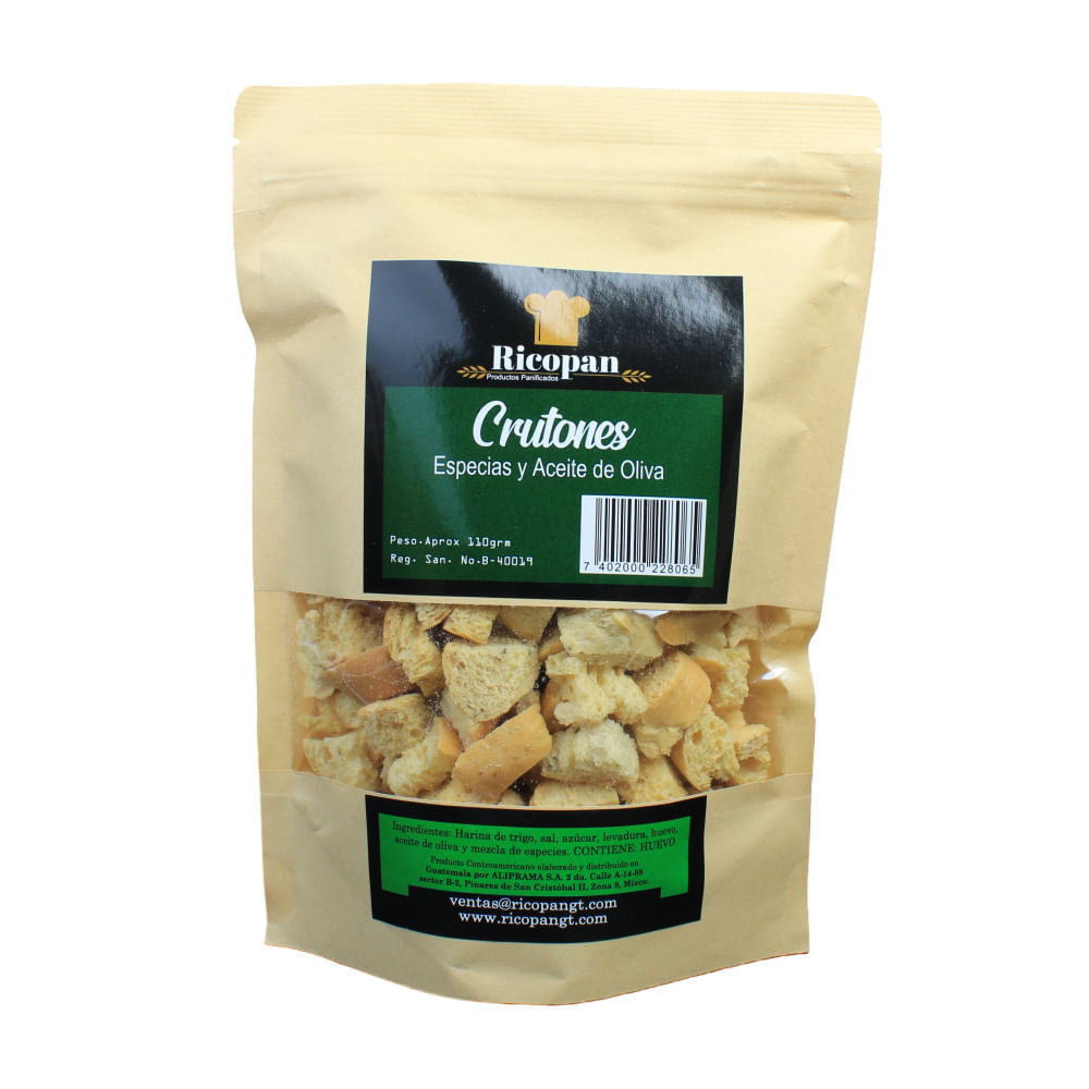 Crutones Especies Aceite Oliva Ricopan