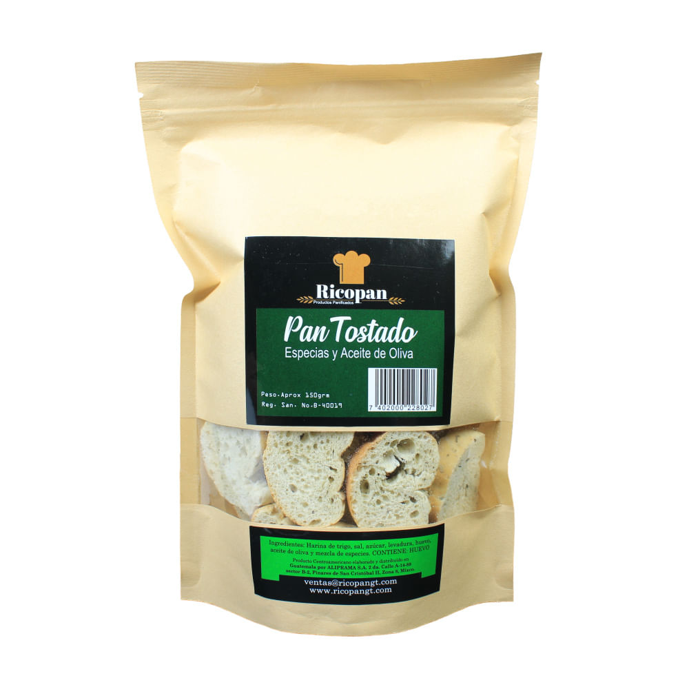Pan Tostado Especial Y Oliva Ricopan